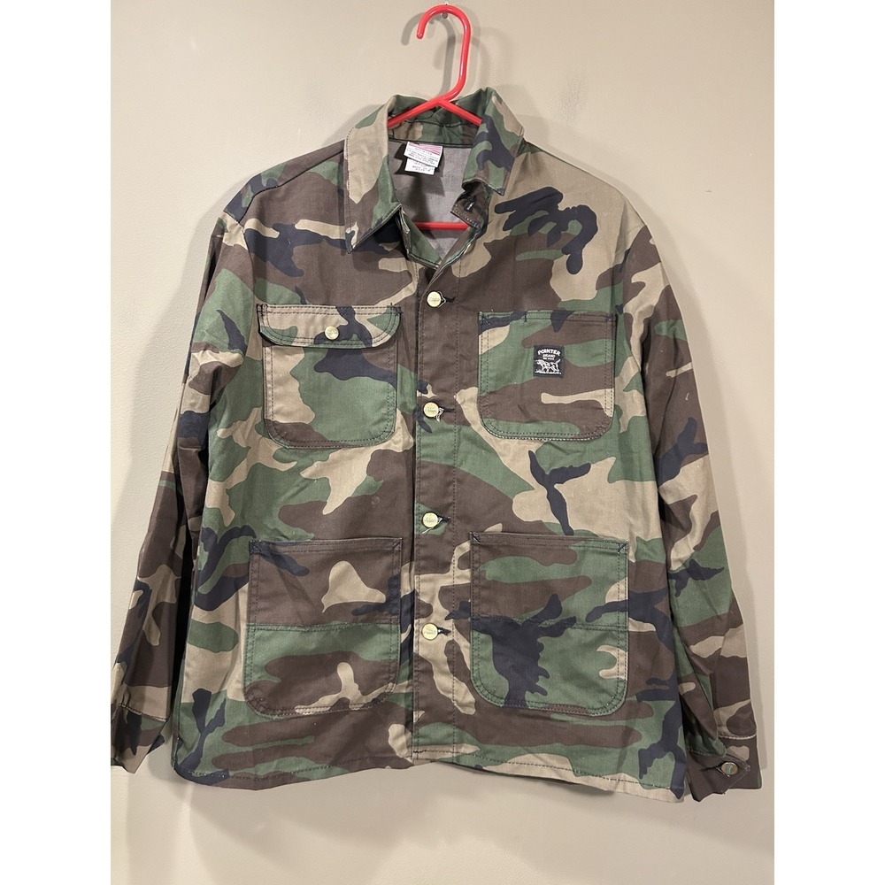 Vtg Pointer Brand Camo Chore Coat Jacket Workwear Minimal Heritage Mens Sz Med - Picture 4 of 11